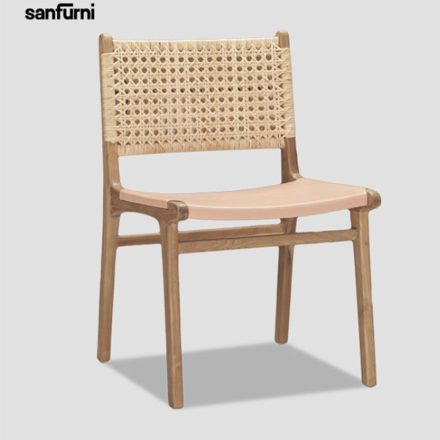 Wholesale Price Dining Chair with Rattan Comfortable chair for Dining room Indoor furniture Direct Factory Made in Indonesia