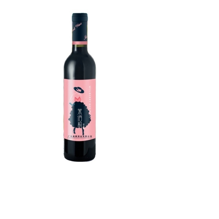 Low alcohol sweet wine made from 500ml pure mulberry fruit of Mobai Liyu type