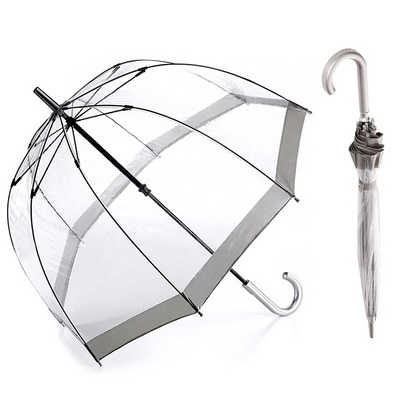 Custom Logo Cheap Large, Dome See Through Wedding PVC POE Clear Umbrella Handle Straight Transparent Umbrellas For Kids Women/