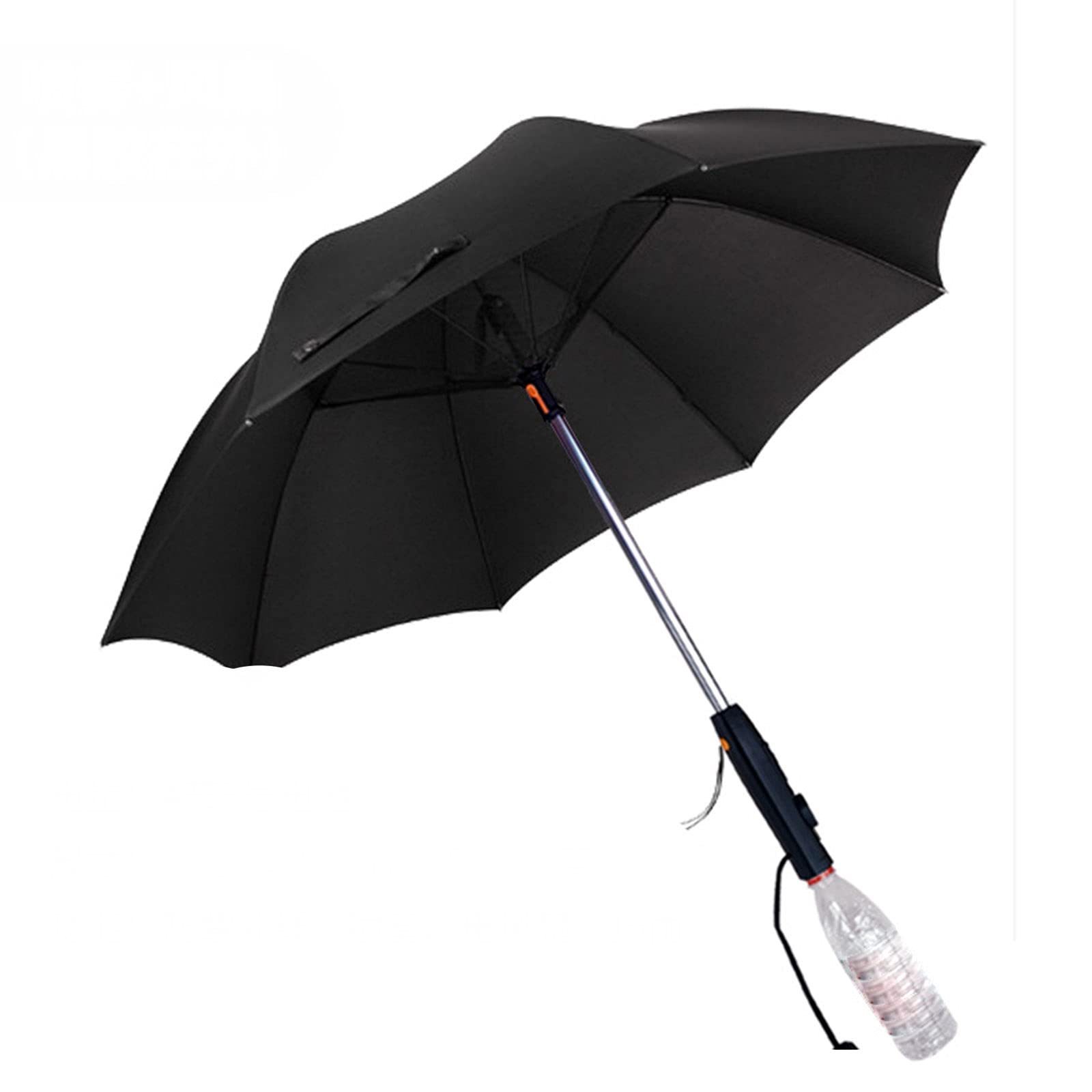 23 Inch Long Handle, Summer Misting Cooling Fan Umbrella Sunny Rainy Waterproof Travel Golf Umbrellas With Fan And Water Spray/