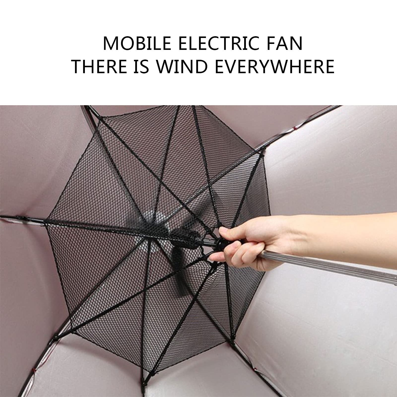 High Quality Men Folding, Windproof Built-in Fan Long Handle Anti-UV Fan Misting Cooling Battery Stick Golf Umbrella With Fan/