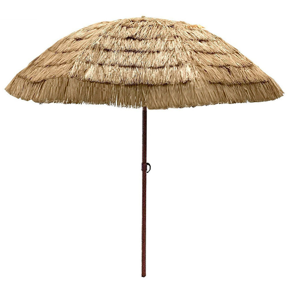 Hot Creative Customized 8Ft Thatch Patio Tiki Beach Umbrella Portable, Hula Cheap Hawaii Umbrellas Beach Umbrella Outdoor