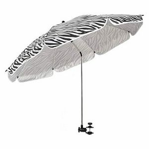 Lightweight 43" Upf50+ Oxford Steel Pole 360-degree Swivel Sunshade Folding Beach Umbrellas With Adjustable Clamp For Chair