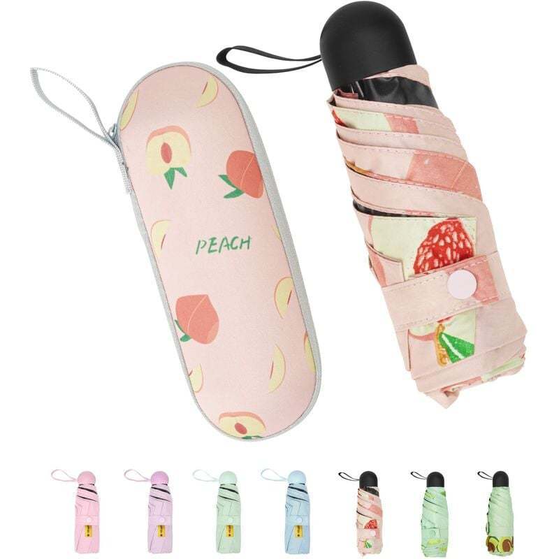 Mini Capsule Shaped Foldable Design Payung Sombrillas Paraguas Lightweight UV Protection Five Folding Umbrella With Logo Prints