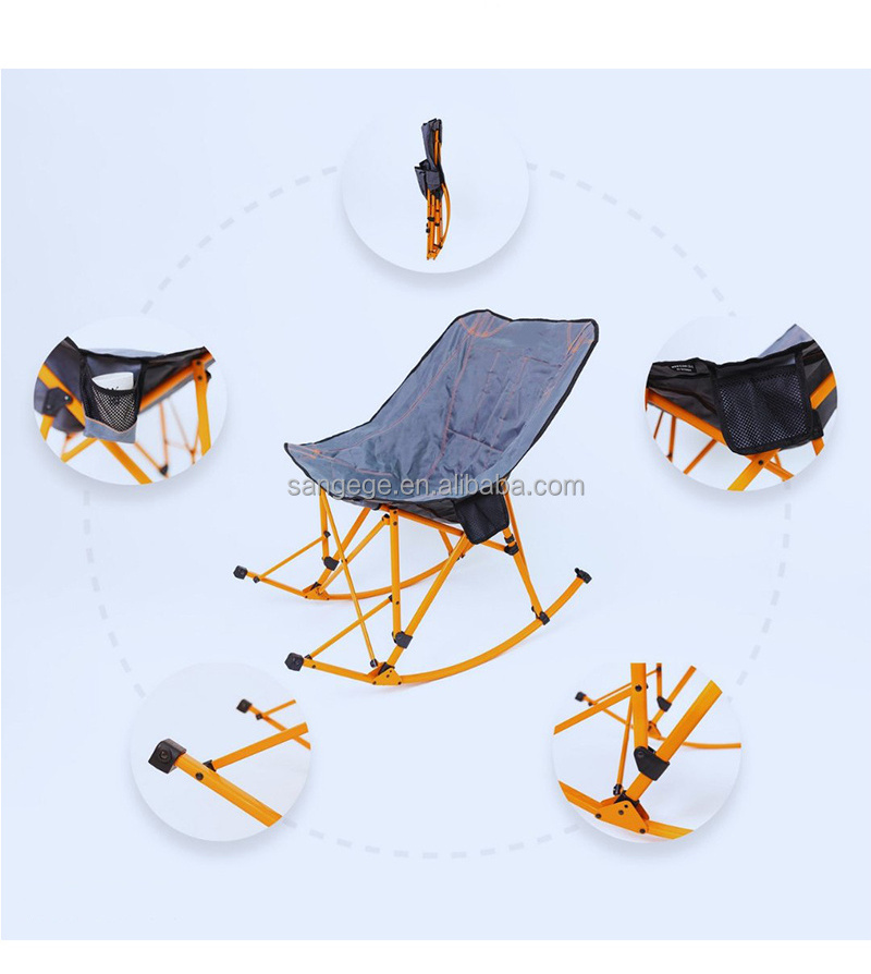 Outdoor Luxury Relax Ultralight Portable Foldable Travel Hiking Camping Reclining Hammock Swing Rocking Moon Chairs For Adults