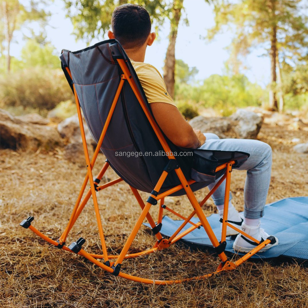 Outdoor Luxury Relax Ultralight Portable Foldable Travel Hiking Camping Reclining Hammock Swing Rocking Moon Chairs For Adults