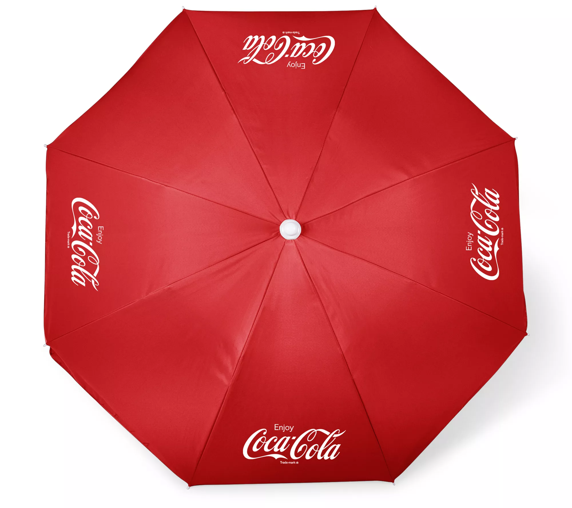 Cheap 200cm Large Windproof UV Protection Folding coca cola parasol Custom Branded Commercial Advertising Beach Umbrellas