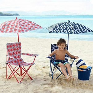 Wholesale Portable Folding kids Camping Beach Chair With Umbrella Custom Printed Beach Lounge Chairs With Canopy For Children