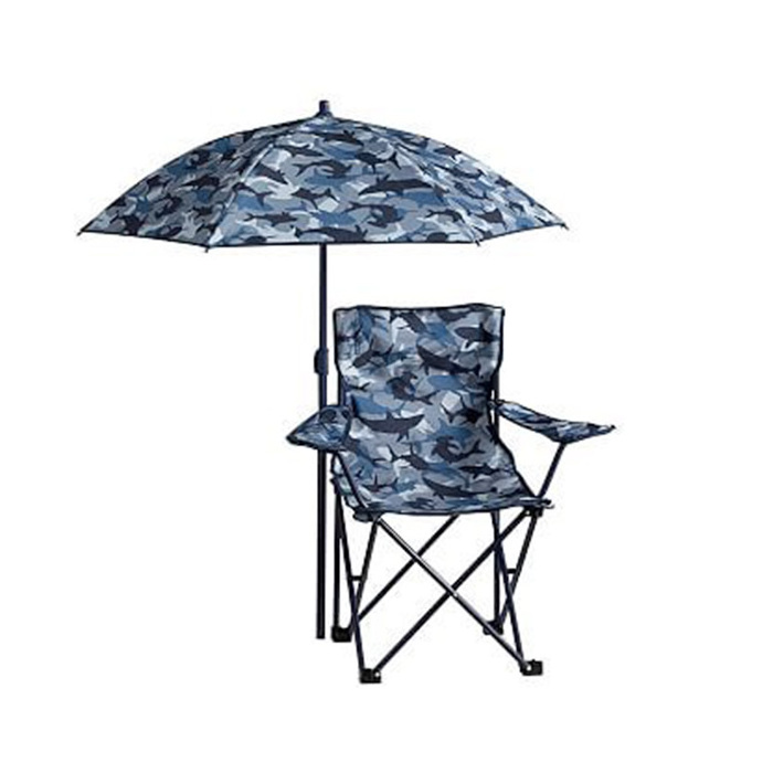 Wholesale Portable Folding kids Camping Beach Chair With Umbrella Custom Printed Beach Lounge Chairs With Canopy For Children