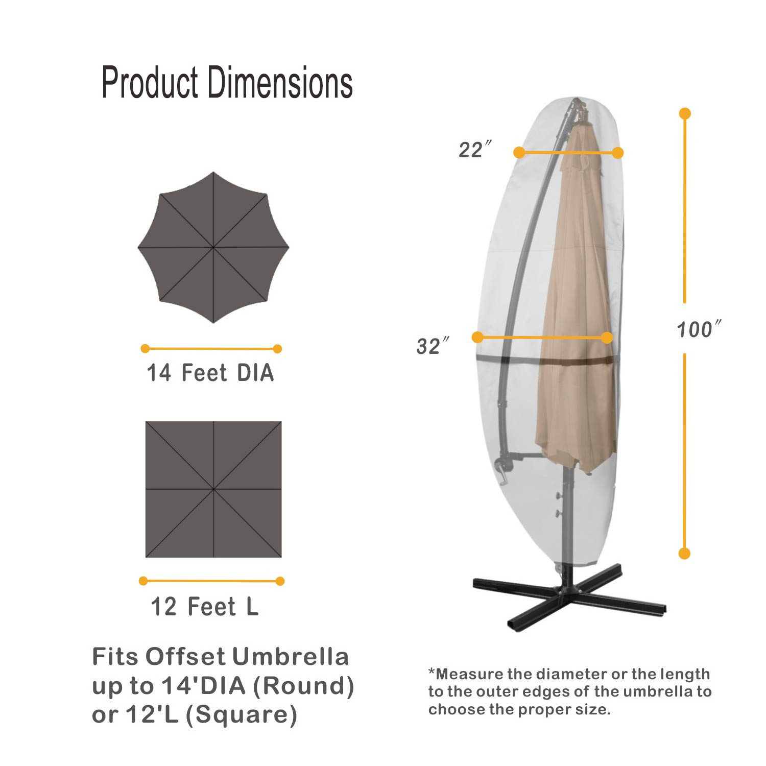 outdoor furniture large anti- uv waterproof market parasol banana umbrella cover garden patio umbrella cover for offset umbrella