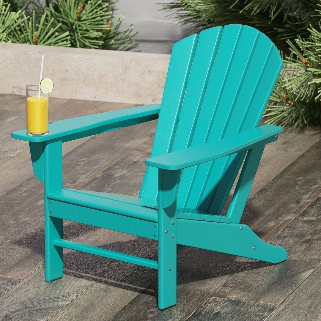 High Quality Furniture Supplier Outdoor Patio Lawn Garden Deck Beach HDPE Wood Plastic Resin Ploy Folding Adirondack Chairs