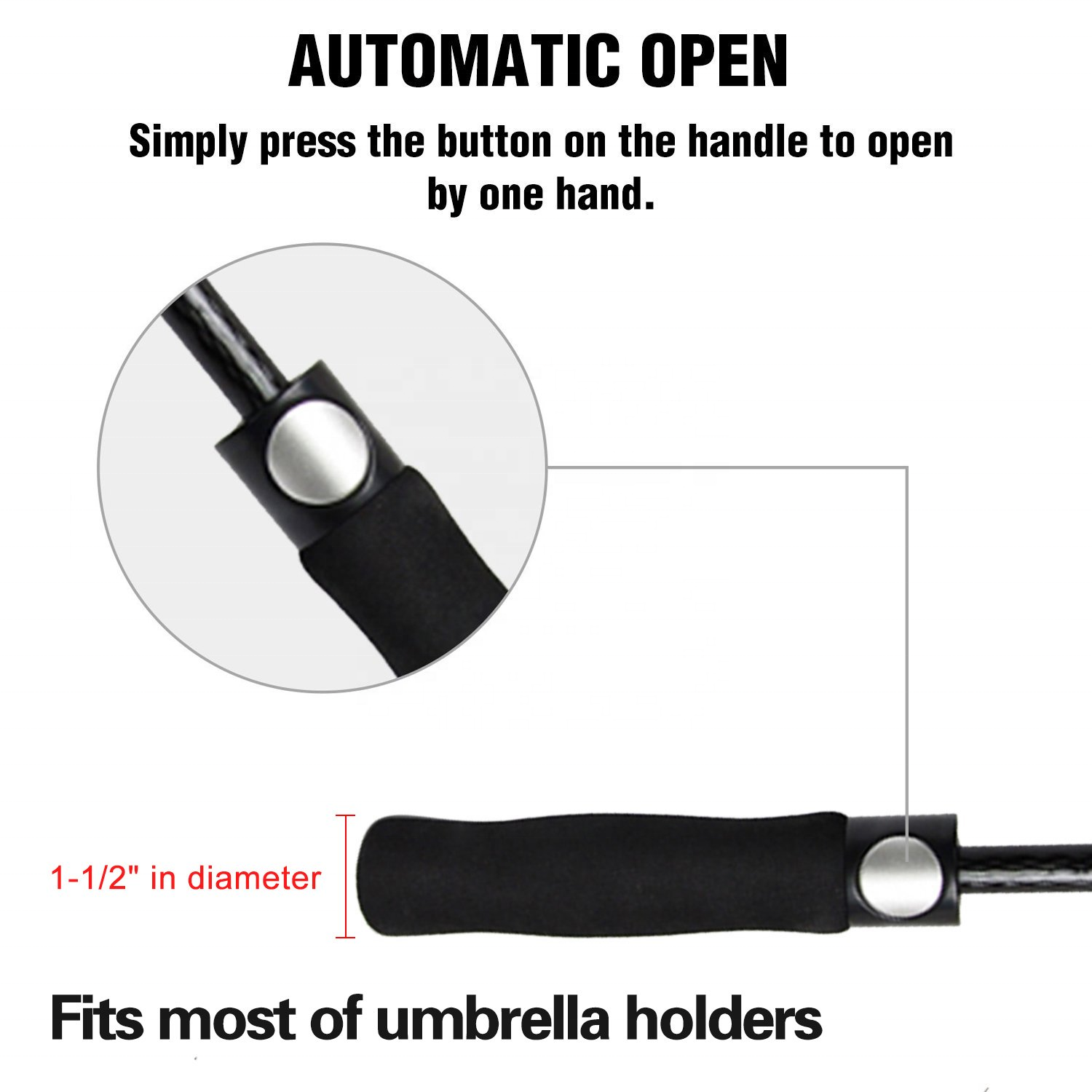 Factory Wholesale Large Double, Canopy Vented Windproof Branded Golf Umbrella Custom Logo Prints Promotional Straight Umbrella/