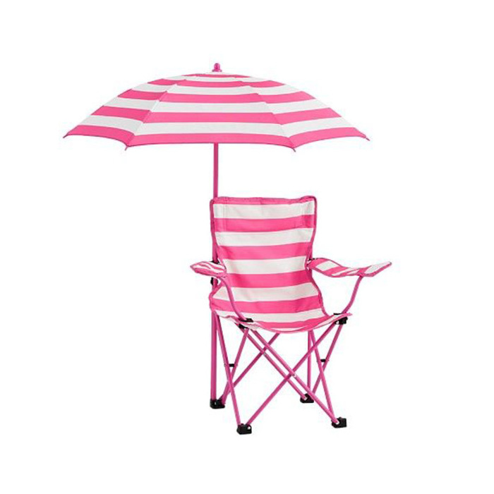 Wholesale Outdoor Fishing Camping Foldable Aluminum Kids Picnic Beach Chair With Adjustable Clamp Umbrella Shade For Children