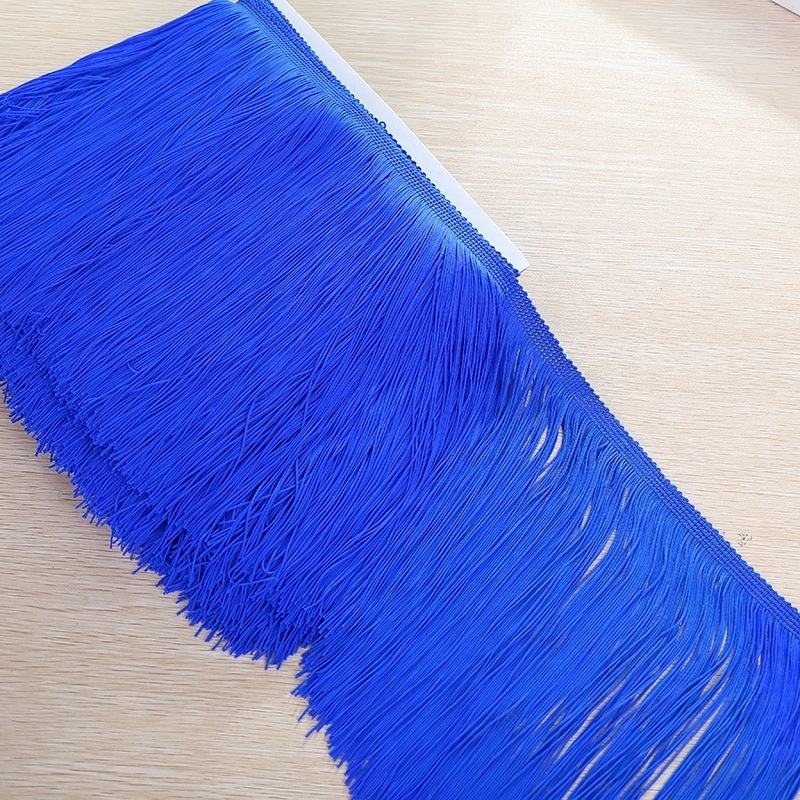 Wholesale High Quality 12Inch 30CM Nylon Double Thread Lace Tassel Fringe Fabric for Dress