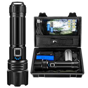 Led Lights 100000 Lumen High Power Camp Waterproof Flash Light Set Powerful USB Rechargeable Tactical Torches Flashlight