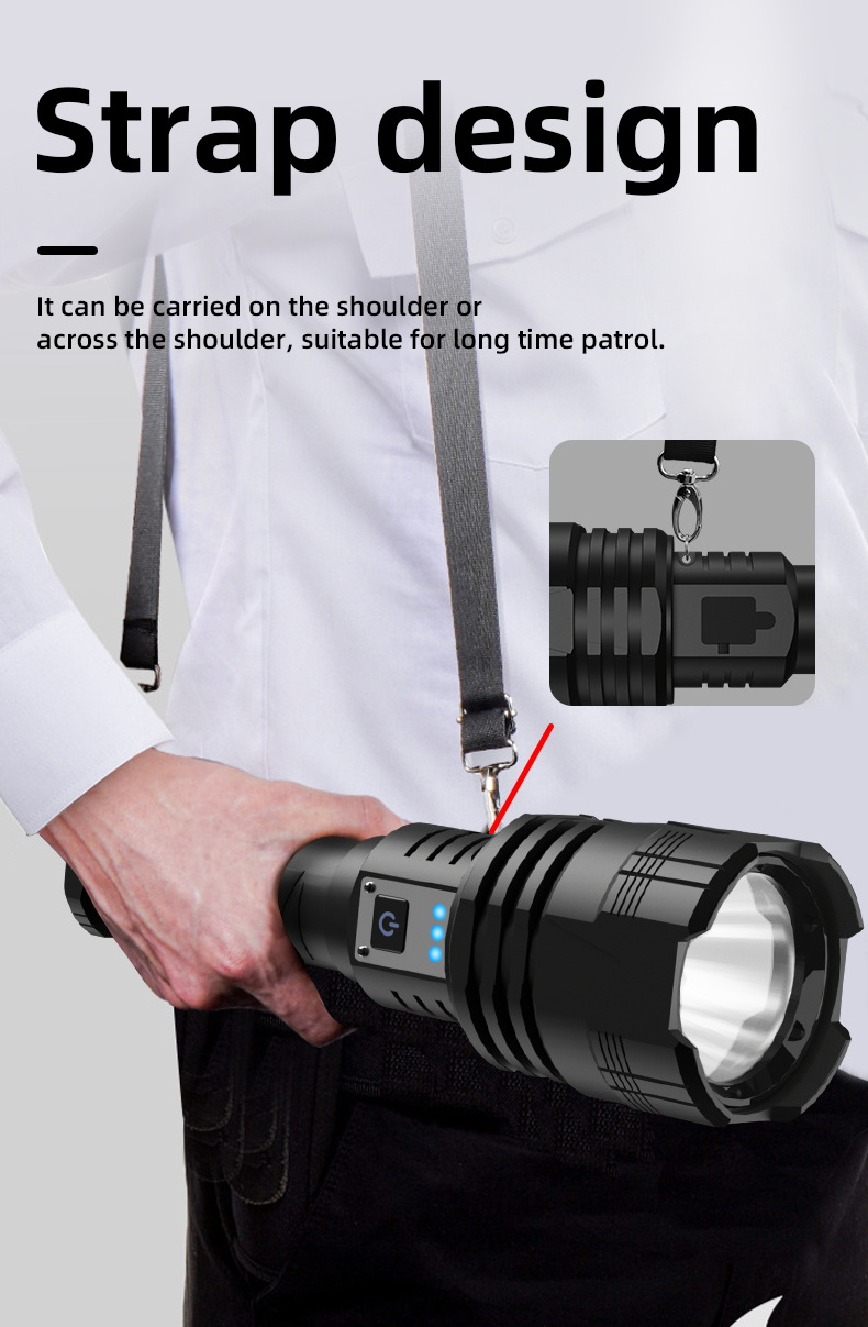 Powerful Spotlight Heavy Duty Torch 2KM Long Range Beam High Power Rechargeable Hunting Flashlight 10000 Lumen