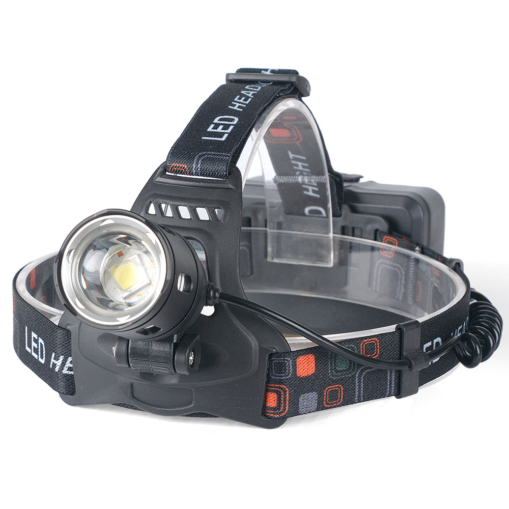 2021 Super Bright 10W High Power 1000 Lumens 3 Modes Adjustable Lens Zoomable Headlamp USB Rechargeable Head Torch Light