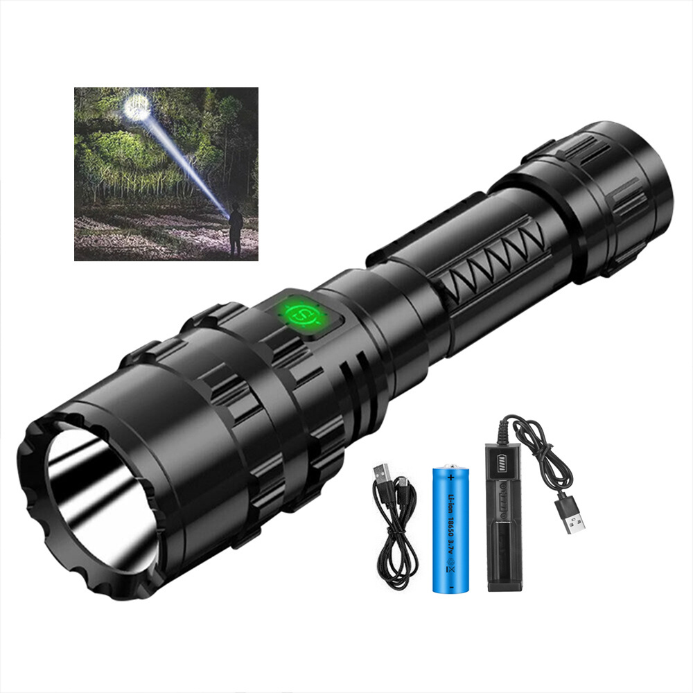 Handle Camping Emergency Tactical Flashlight Led Light Portable Flashlightflashlight Customhigh Lumen Rechargeable Torch