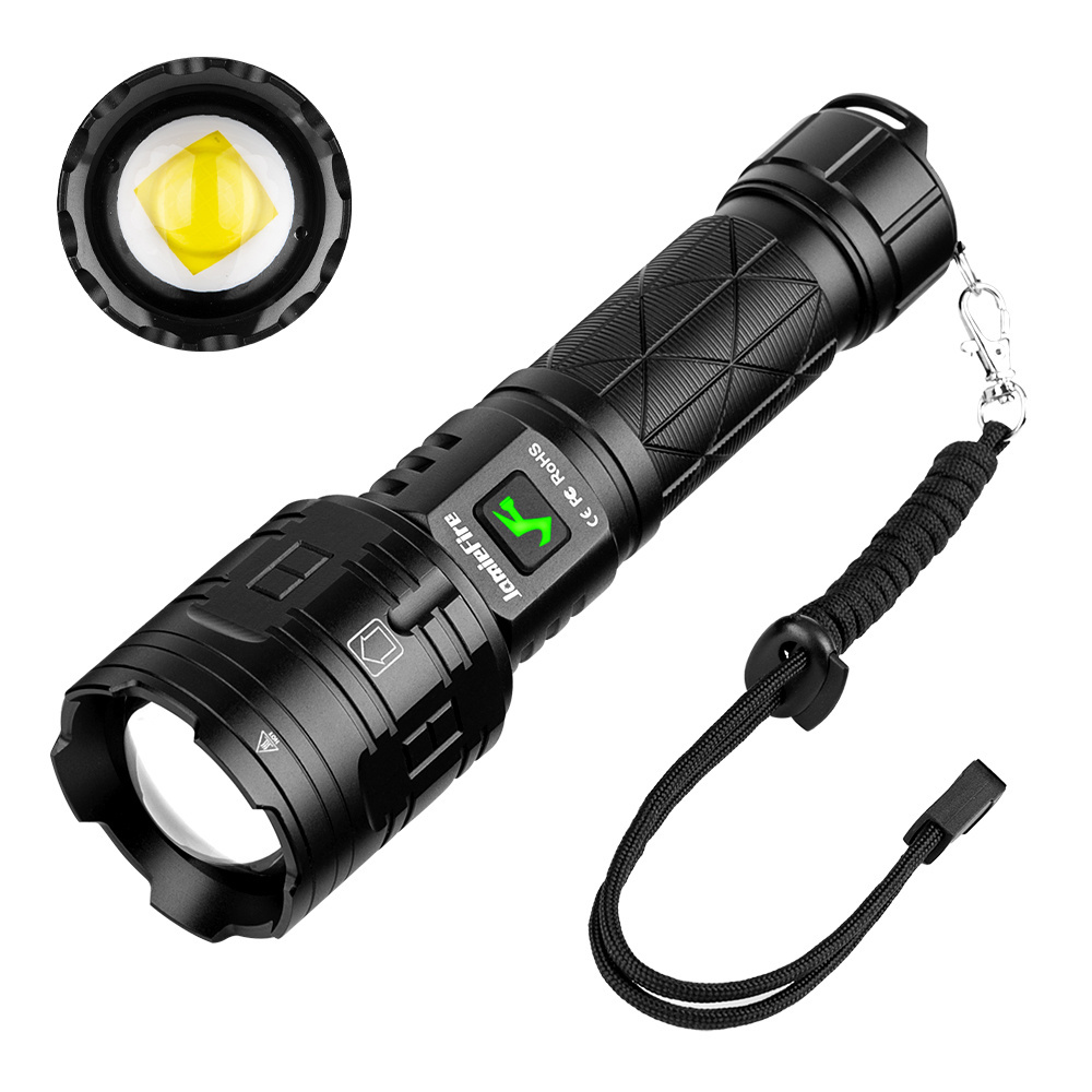 Hot Sale XHP160 Super Bright Flashlight 4000 Lumens USB Rechargeable Zoom Flashlight Waterproof Tactical 16-cell LED Flashlight