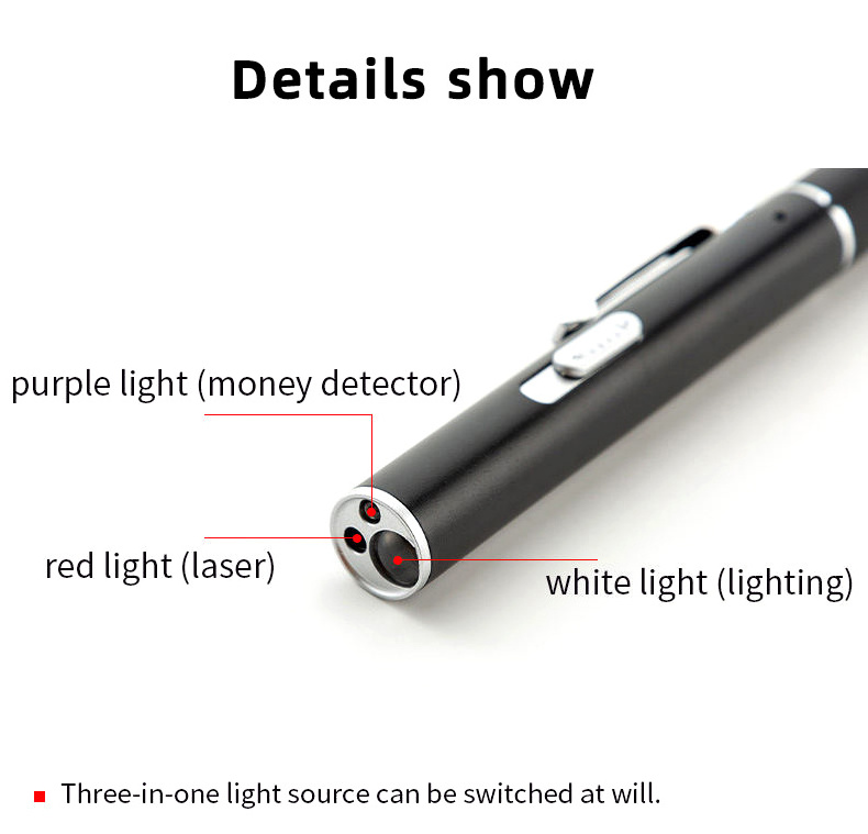 Interactive Laser Pointer Cat Toys for Indoor Cats Laser Lighting Red Infrared Purple Light Pet Stains Detector UV Light