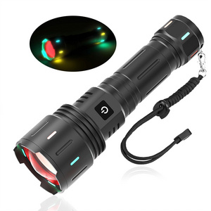 Super Bright 30w USB-C Zoom Long Range Flashlight Linterna Waterproof White Lazer Led Torch Light Rechargeable