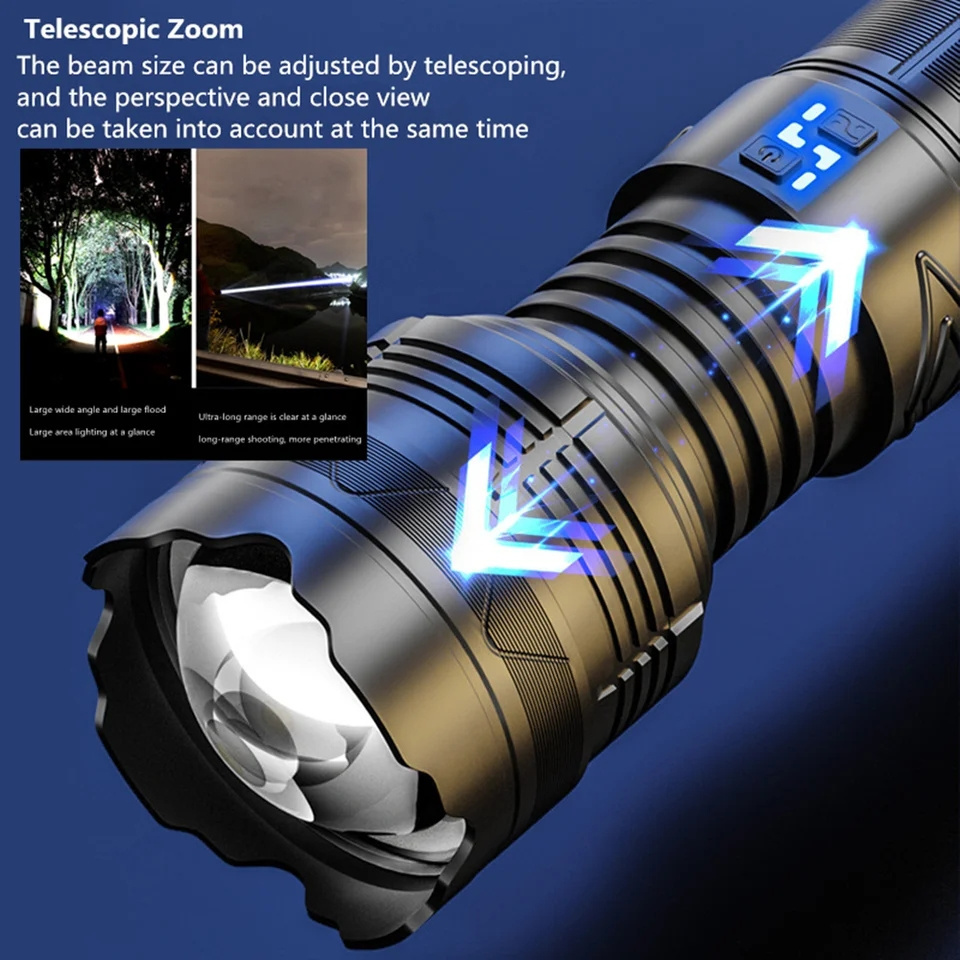 Titok Facebook Youtube Hot Super Bright 2KM Long Range rechargeable White LED Laser Flashlight Torch