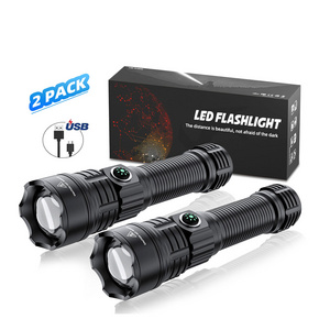 High Power Zoomable Flashlights High Lumens 100000 Linternas LED Waterproof Powerful Tactical Flashlight torches