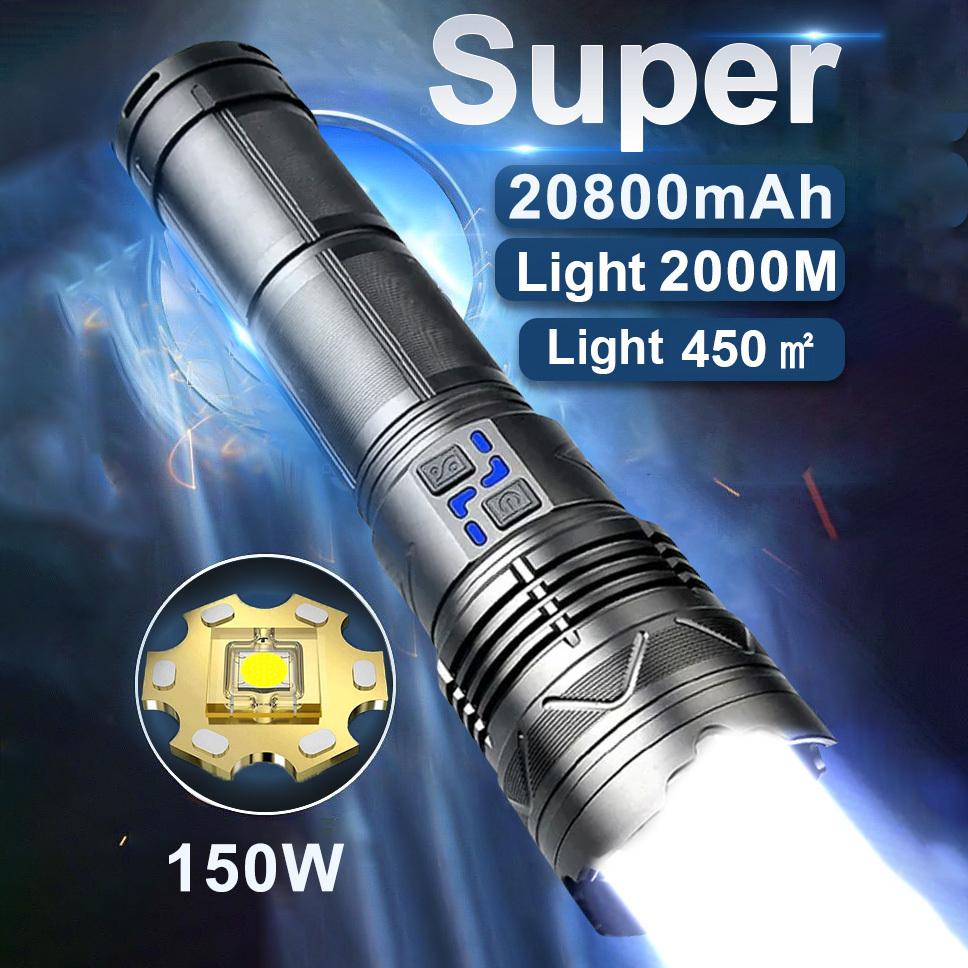 Titok Facebook Youtube Hot Super Bright 2KM Long Range rechargeable White LED Laser Flashlight Torch