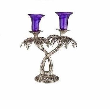 COCONUT TREE BRASS CANDLE HOLDER HOME DECORATIVE TEA LIGHT HOLDER CLASSIC DESIGN CANDLE STAND