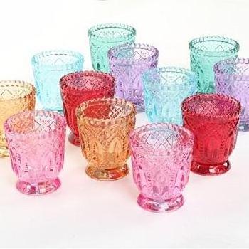 HIGH QUALITY GLASS VOTIVES STYLES DESIGN GLASS TEA LIGHT HOLDER HANDMEND DESIGN GLASS CANDLE HOLDER