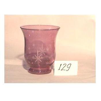 purple glass large nice candle holder