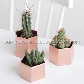 PURE COPPER FLOWER PLANTER SET HOME & GAREDN DECORATIVE FLOWER POT STAND CLASSIC DESIGN FLOWER PLANT HOLDER