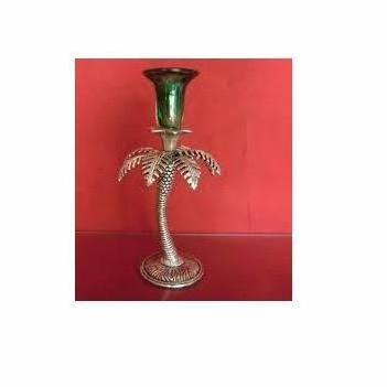 COCONUT TREE BRASS CANDLE HOLDER HOME DECORATIVE TEA LIGHT HOLDER CLASSIC DESIGN CANDLE STAND