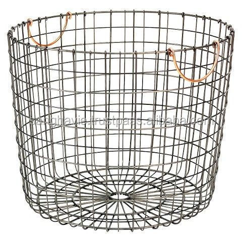 METAL WIRE IRON FRUIT BASKET WITH COPPER HANDLE KITCHEN DECORATIVE METAL BASKET KITCHEN DECORATIVE METAL WIRE BASKET