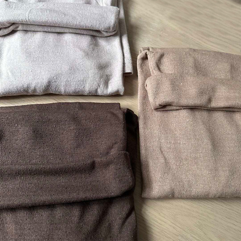 knitted  raw silk noil fabrics