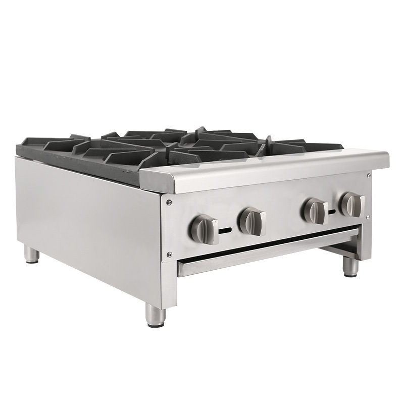 Stainless Steel Commercial Kitchen Counter Top Gas Stove