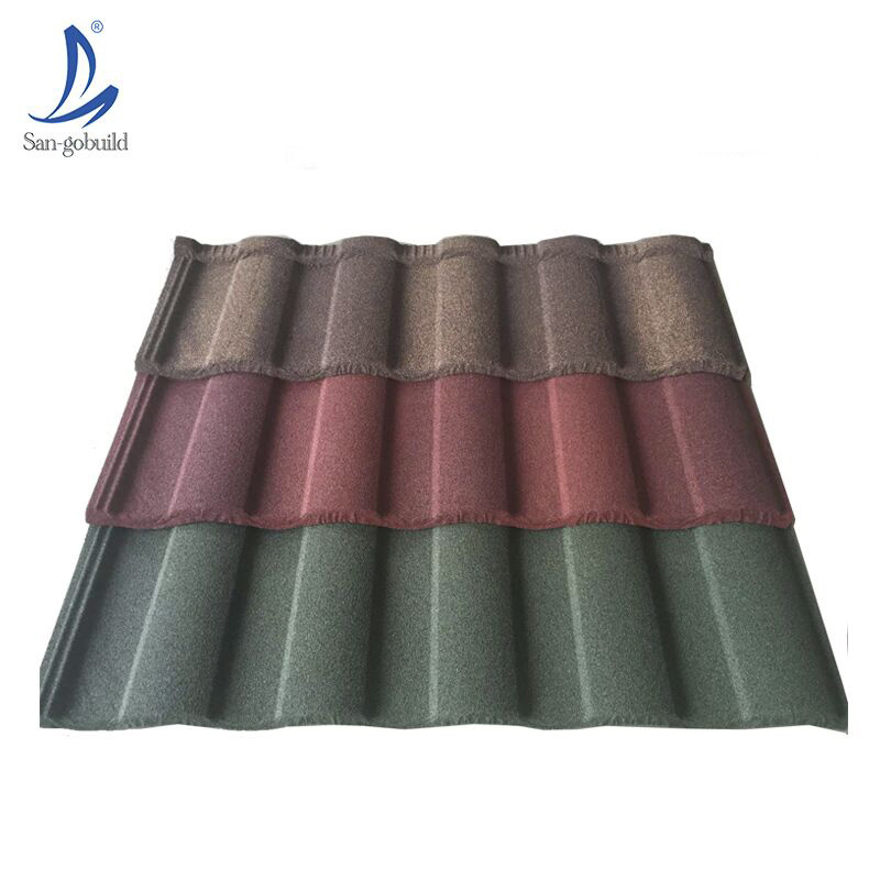 High quality roofing materials 50 years warranty factory wholesale price color stone coated metal roofing sheets Pakistan