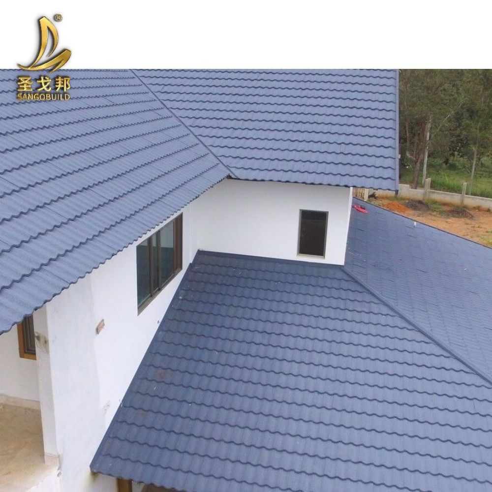 Ghana Milano Eurotile Stone Coated Roof Tile Roofing Sheet Cheap Euro Tile Steel Stone Coated Roofing Tile