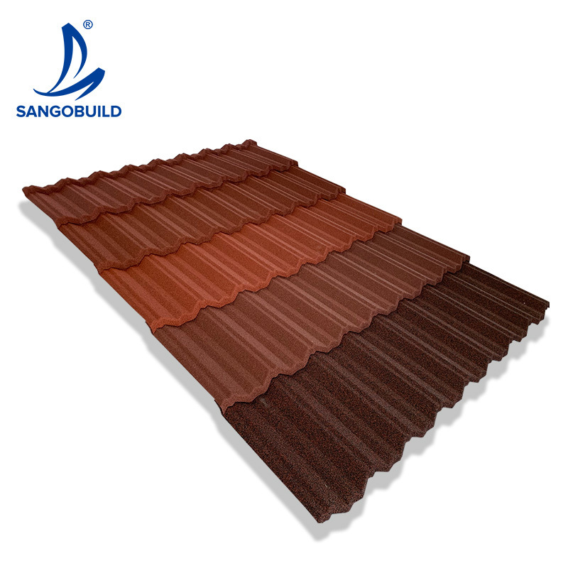 Korean Roof Tiles Standard Anti-Algae Stone Coated Harvey Tiles Roofing Sheet Tiles South Africa Zimbabwe Zambia House Roof