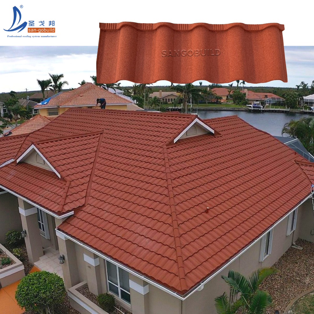 Africa lightweight stone coated roof tiles zinc aluminium roofing sheet in Jamaica