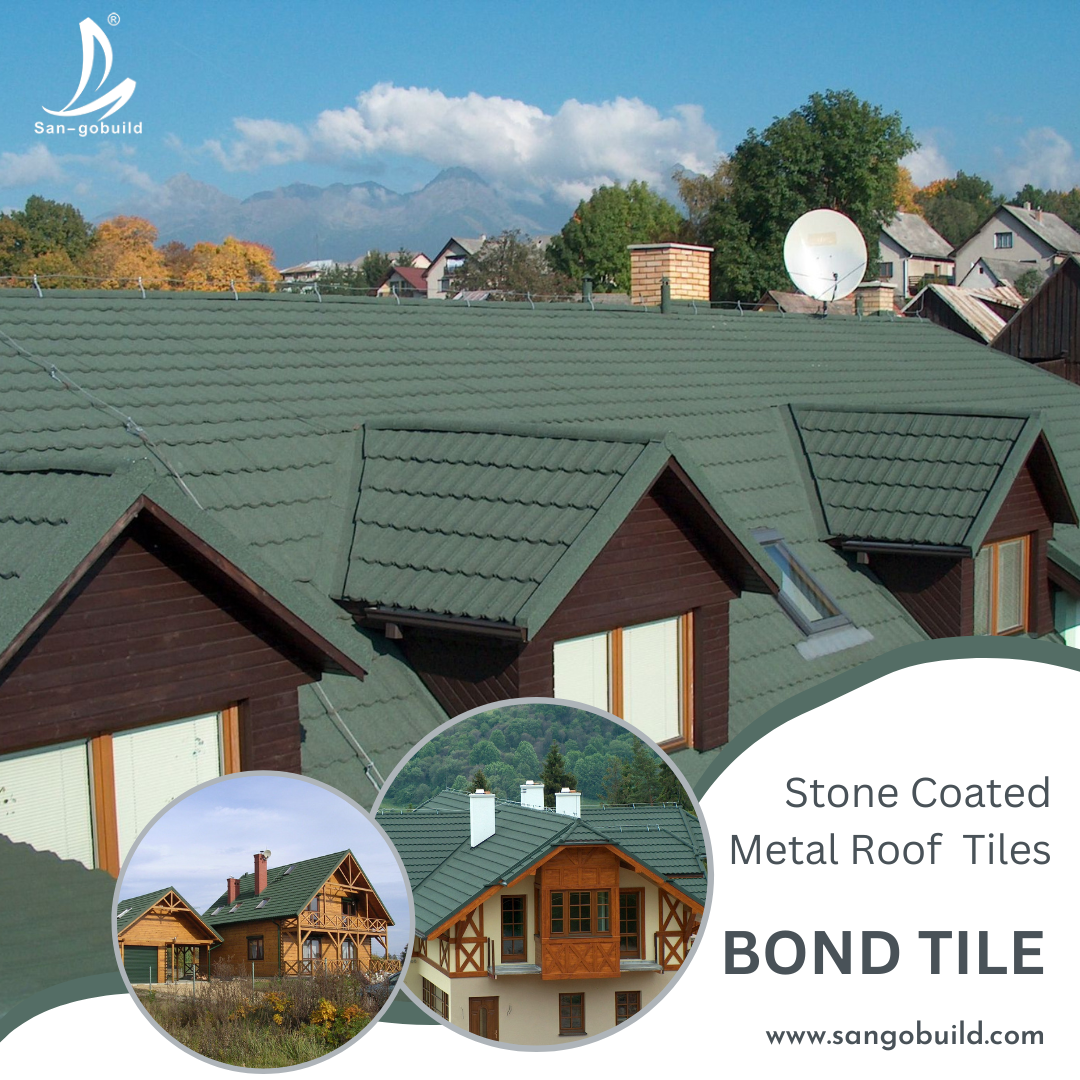 SANGOBUILD Roofing Materials toles pour toiture Galvalume Stone Coated Aluminum Roofing Sheet Metal Roof Tile