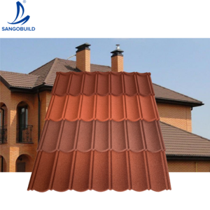 China Factory building material high quality Stone Coated Roof 0.45mm AZ150g bond Tile Roofs Metal Stone Colored