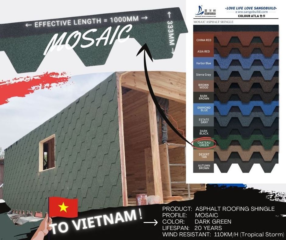 Waterproof Roof Material Lightweight Hexagonal Asphalt Shingle Hot-Saling Roofing Asphalt Shingle