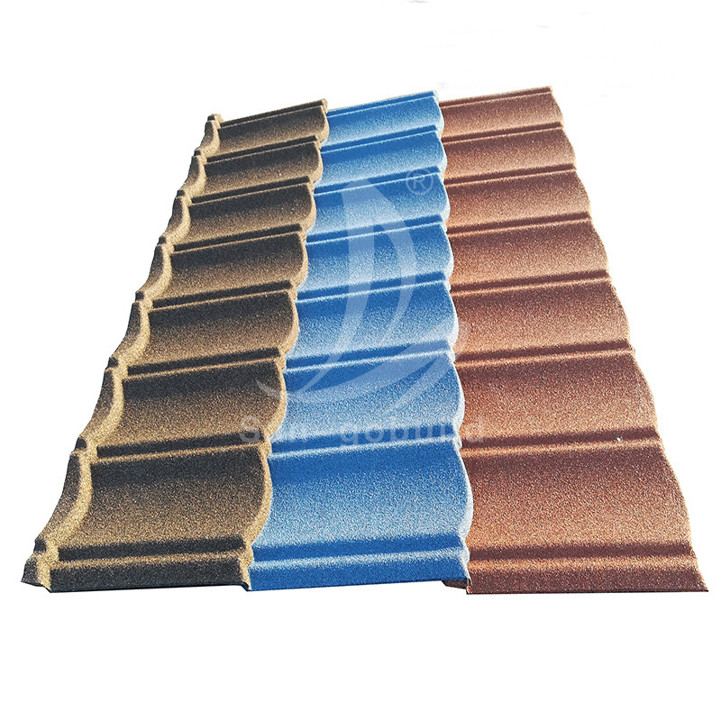 High quality roofing materials 50 years warranty factory wholesale price color stone coated metal roofing sheets Pakistan