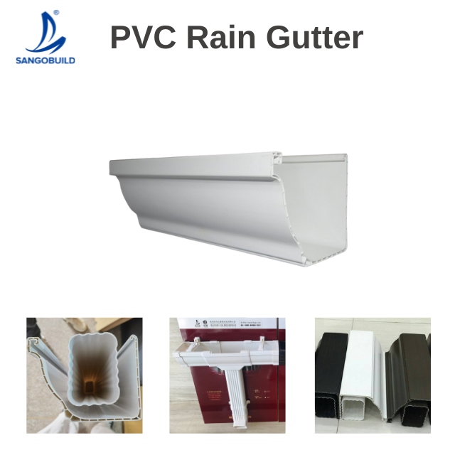 Nigeria Roofing Materials Plastic Waterproof PVC Water Rain Roof Gutter Downspout Drainage System