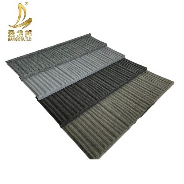 Aluminum Roofing Sheet Using On Slope Roof Villa Style Building Material Color Stone Coated Metal Roof Tiles