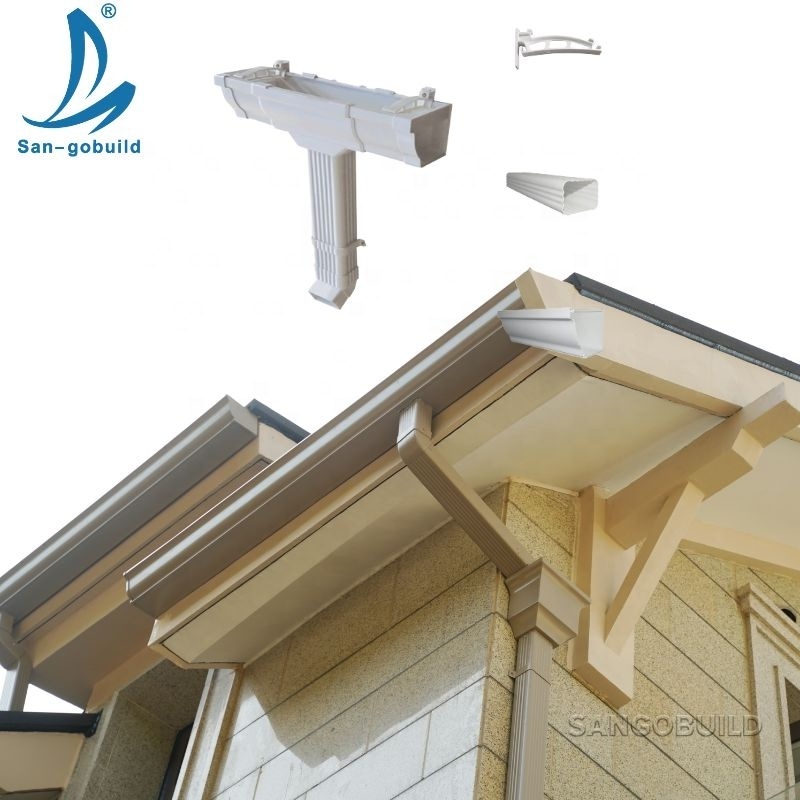 Downpipes and Accessories PVC Rain Water Collector White Black Brown Gutters For Kenya Tanzania Ghana Thailand