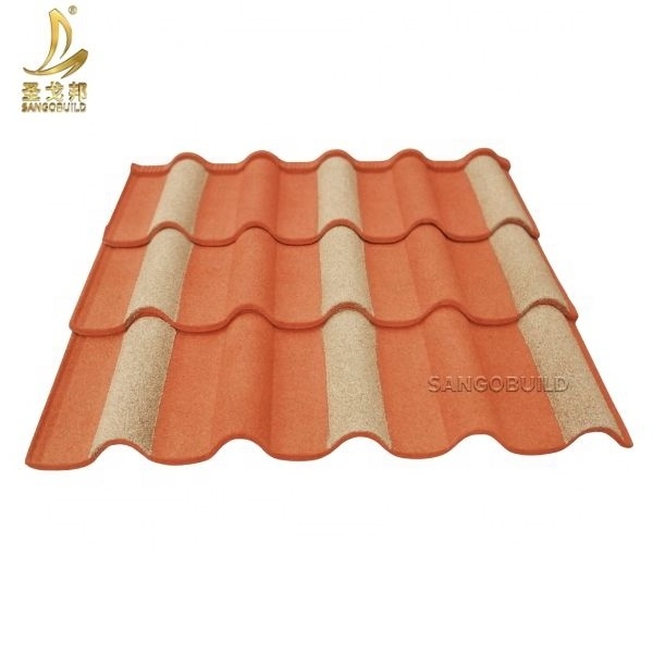 waterproof roofing sheet 0.45 mm golan tile high arch stone coated roofing metal tile for building roofing materials