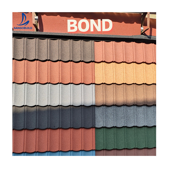 Decorations Material Roof Tile House Roof Cover Materials Soundproof Fireproof Stone Coated Metal Corrugated Roofing Sheets