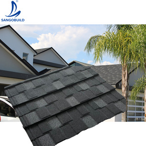 New Zealand CE Villa Tejas Tuile Toiture Wholesale Color Corrugated Alu-Zinc Stone Coated Metal Roof Tiles Roofing sheet